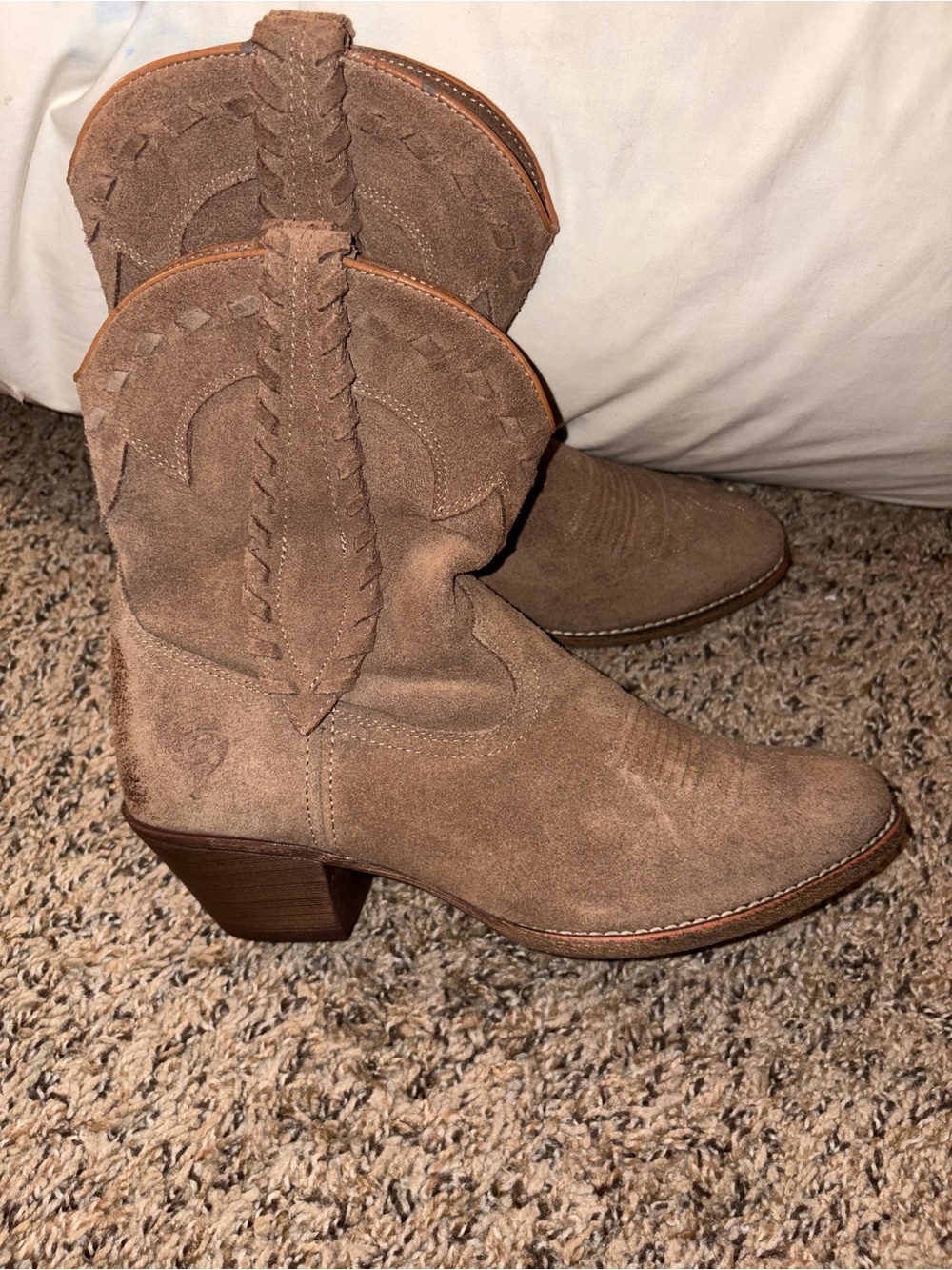 Ariat Women’s Suede Western Ankle Boots in Brown